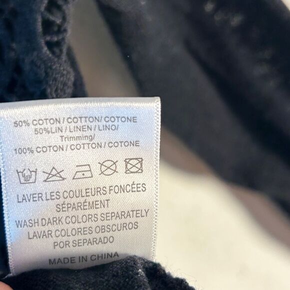 SANDRO LADIES CARDIGAN SWEATER 1 small black capsule everyday minimalist crochet - Picture 5 of 13